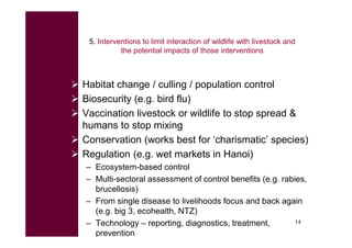 A systematic review of zoonoses transmission and livestock/wildlife interactions: Preliminary findings
