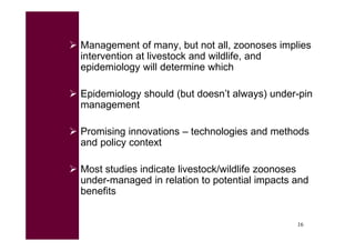 A systematic review of zoonoses transmission and livestock/wildlife interactions: Preliminary findings