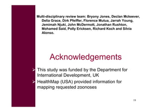 A systematic review of zoonoses transmission and livestock/wildlife interactions: Preliminary findings