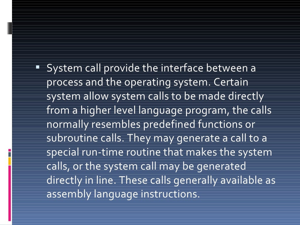 System call
