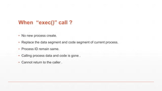 System call (Fork +Exec) | PPTX