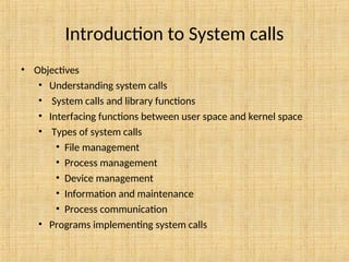 System calls in Linux environment for beginners | PPT