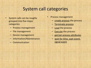 System Call Example Process Management Introduction to System Calls | PPT