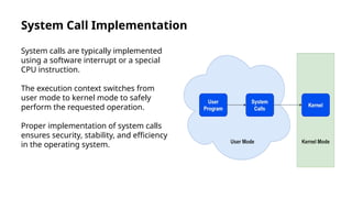 System Calls in operation system for the explanation | PPTX