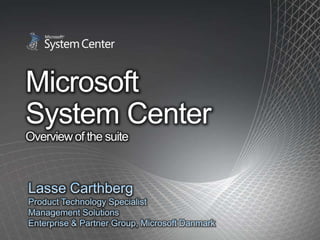 Microsoft
System Center
Overview of the suite
 