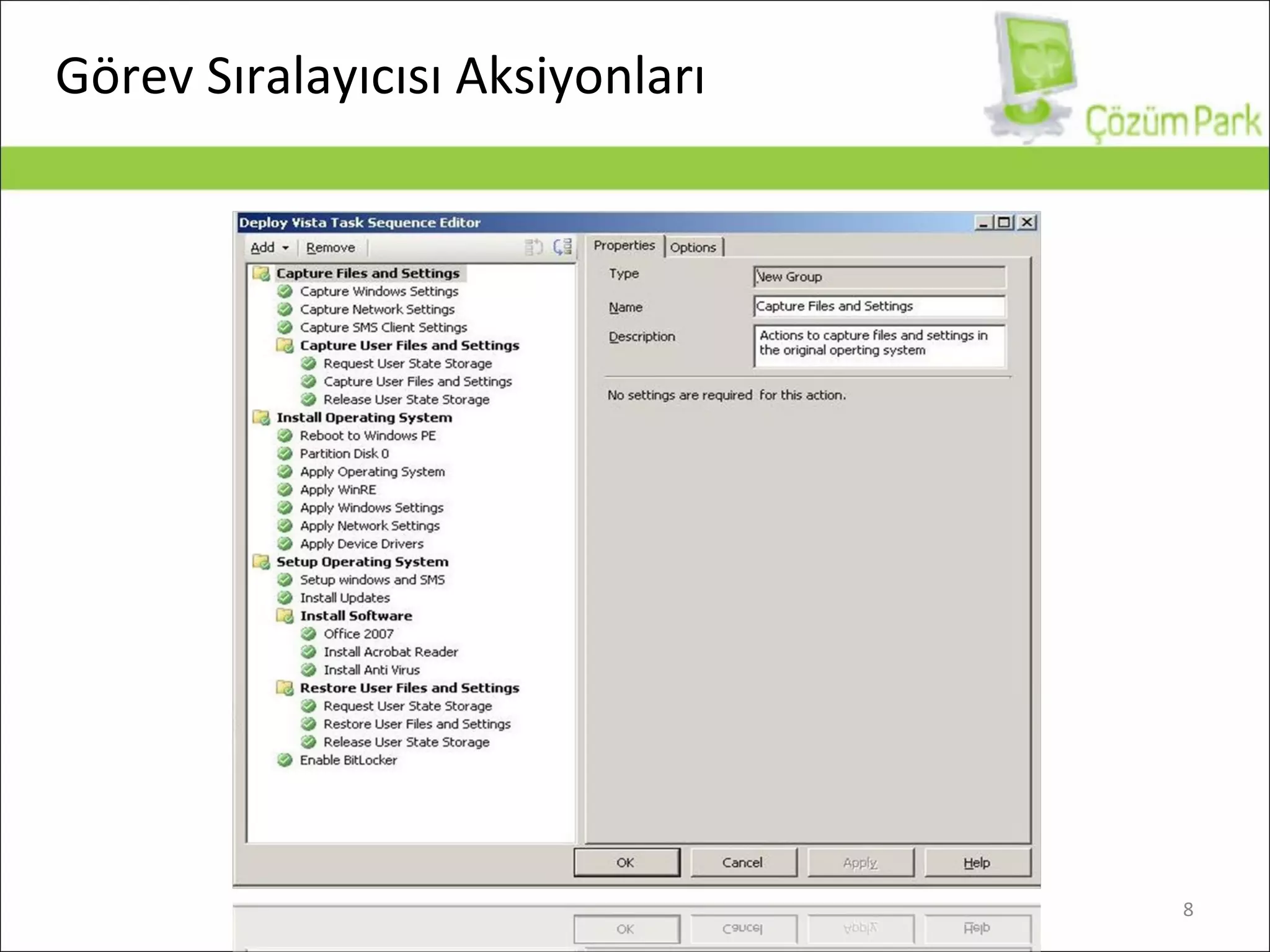 Görev Sıralayıcısı Aksiyonları 
