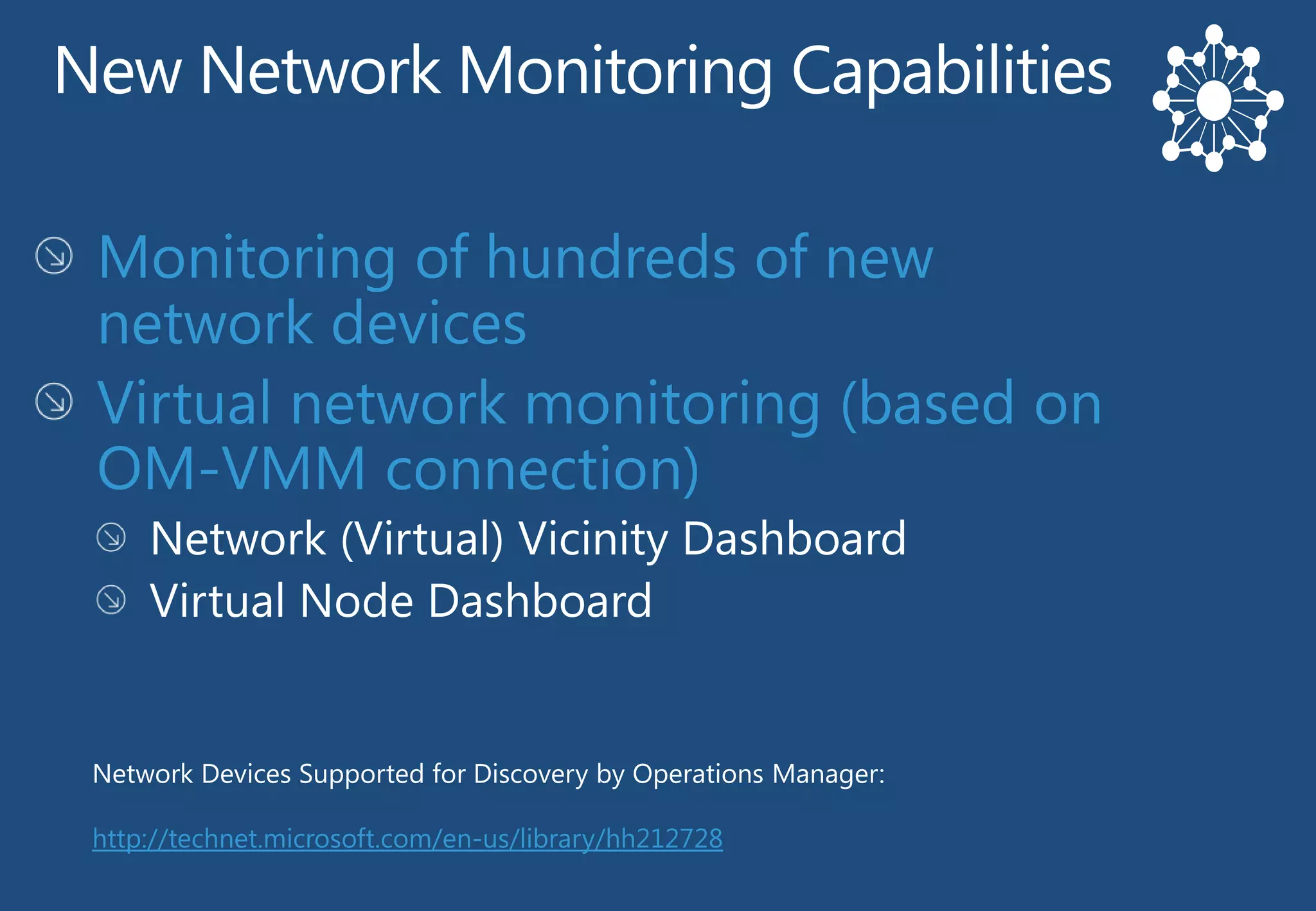 Network Devices Supported for Discovery by Operations Manager:
http://technet.microsoft.com/en-us/library/hh212728

 