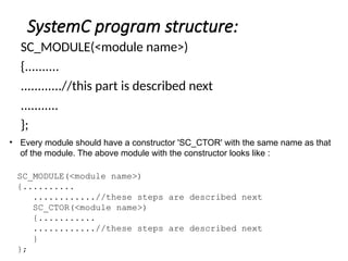 Systemc Module Introduction to Systemc presentation.pptx