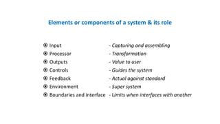 System concept in MIS | PPTX