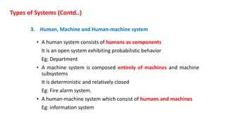 Machine Or System System concept in MIS | PPTX