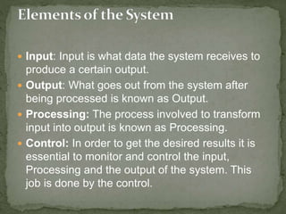 System concepts, elements and types of systems ppt | PPTX | Operating ...