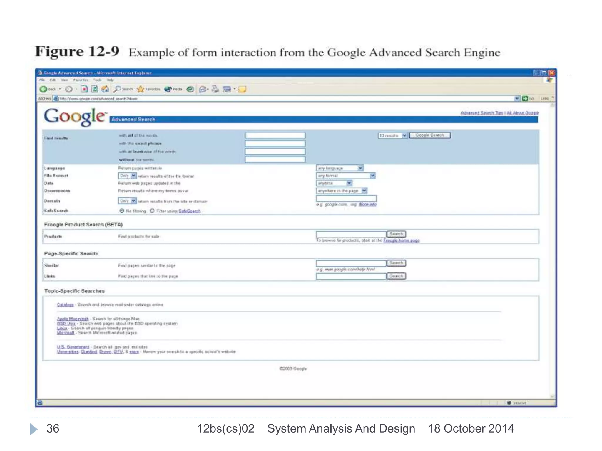 36 12bs(cs)02 System Analysis And Design 18 October 2014 
 