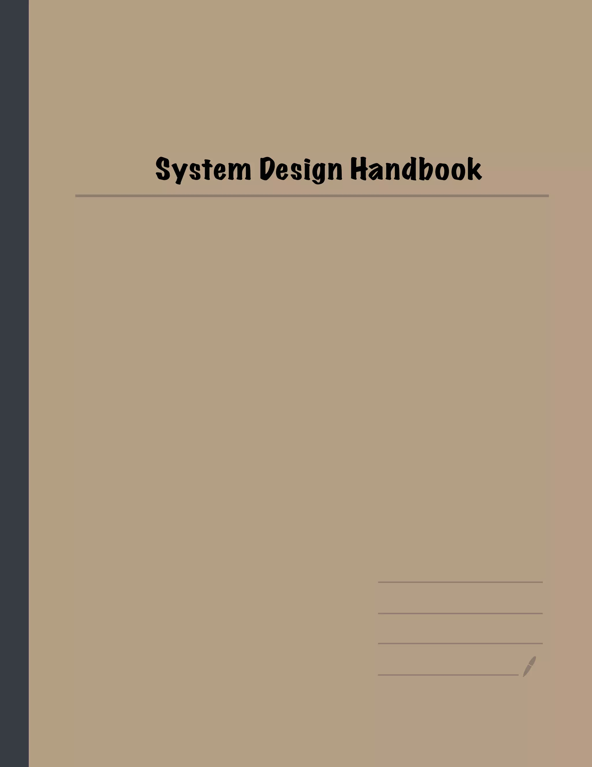 System Design Handbook
 