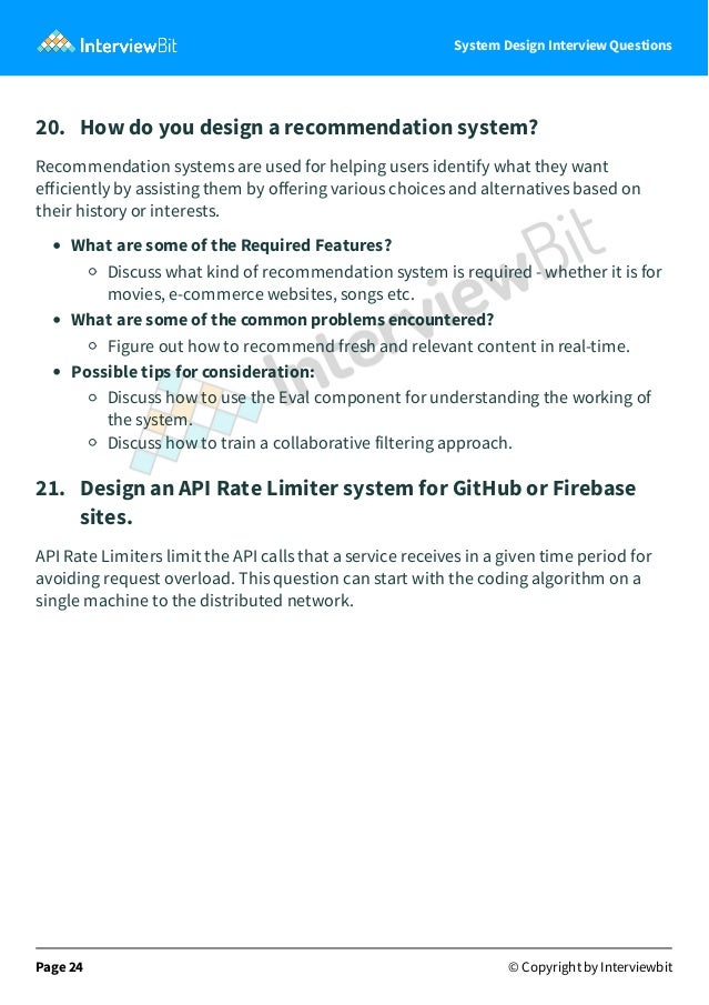 Top System Design Interview Questions | PDF