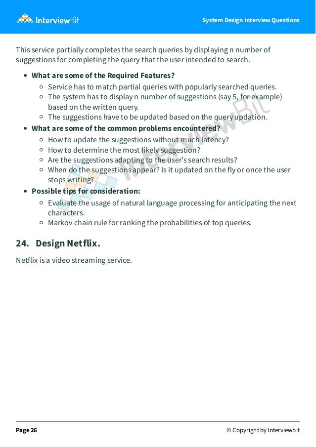 Top System Design Interview Questions | PDF