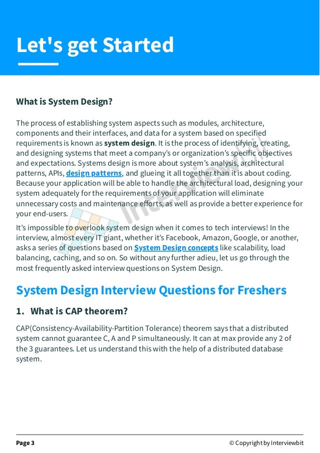 Top System Design Interview Questions | PDF