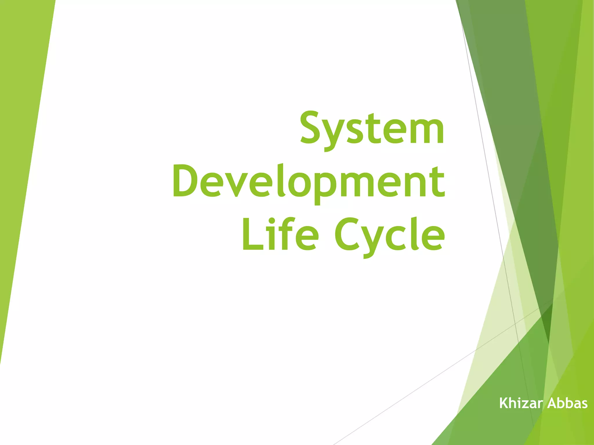 System development life cycle