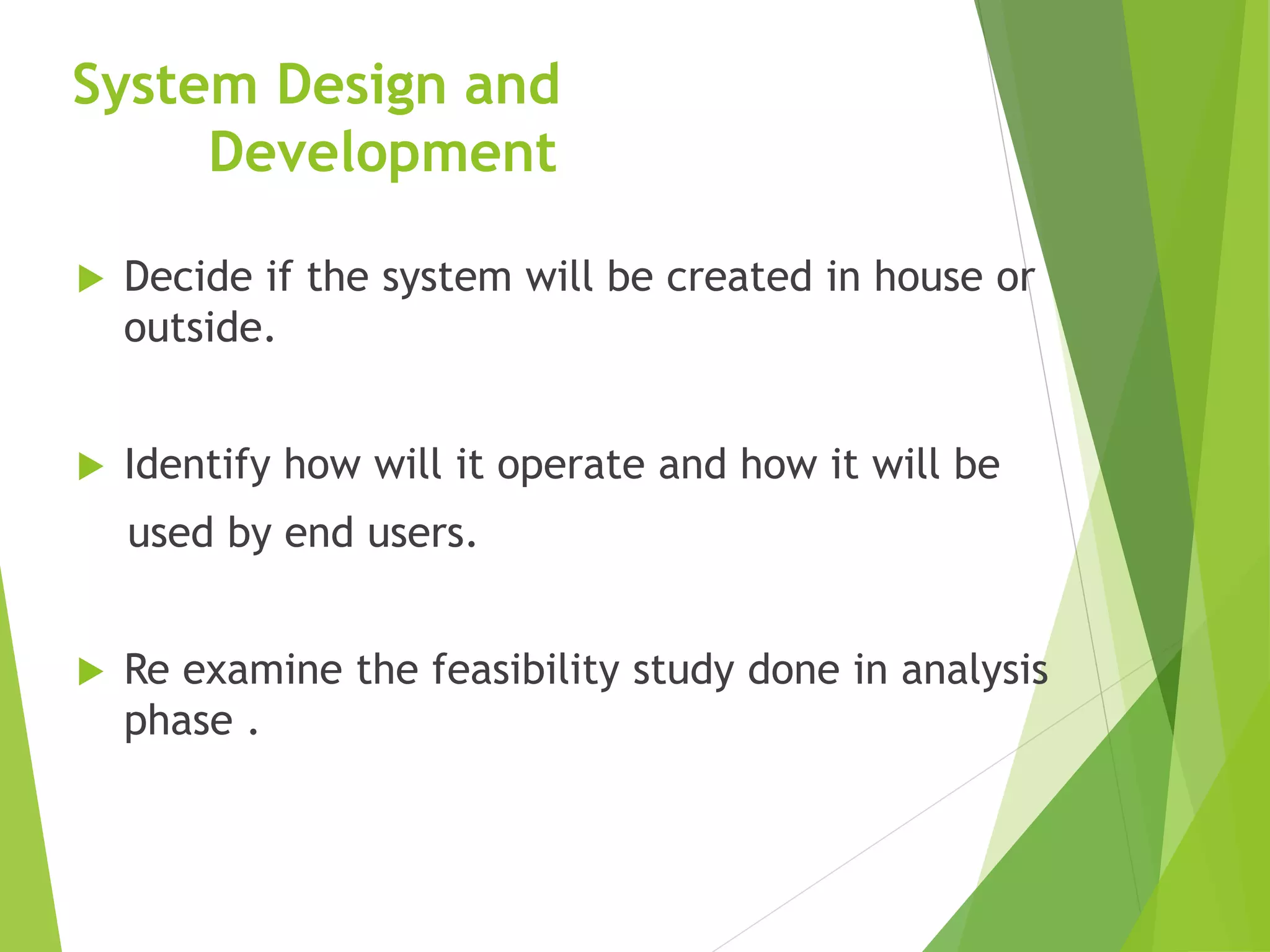 System development life cycle