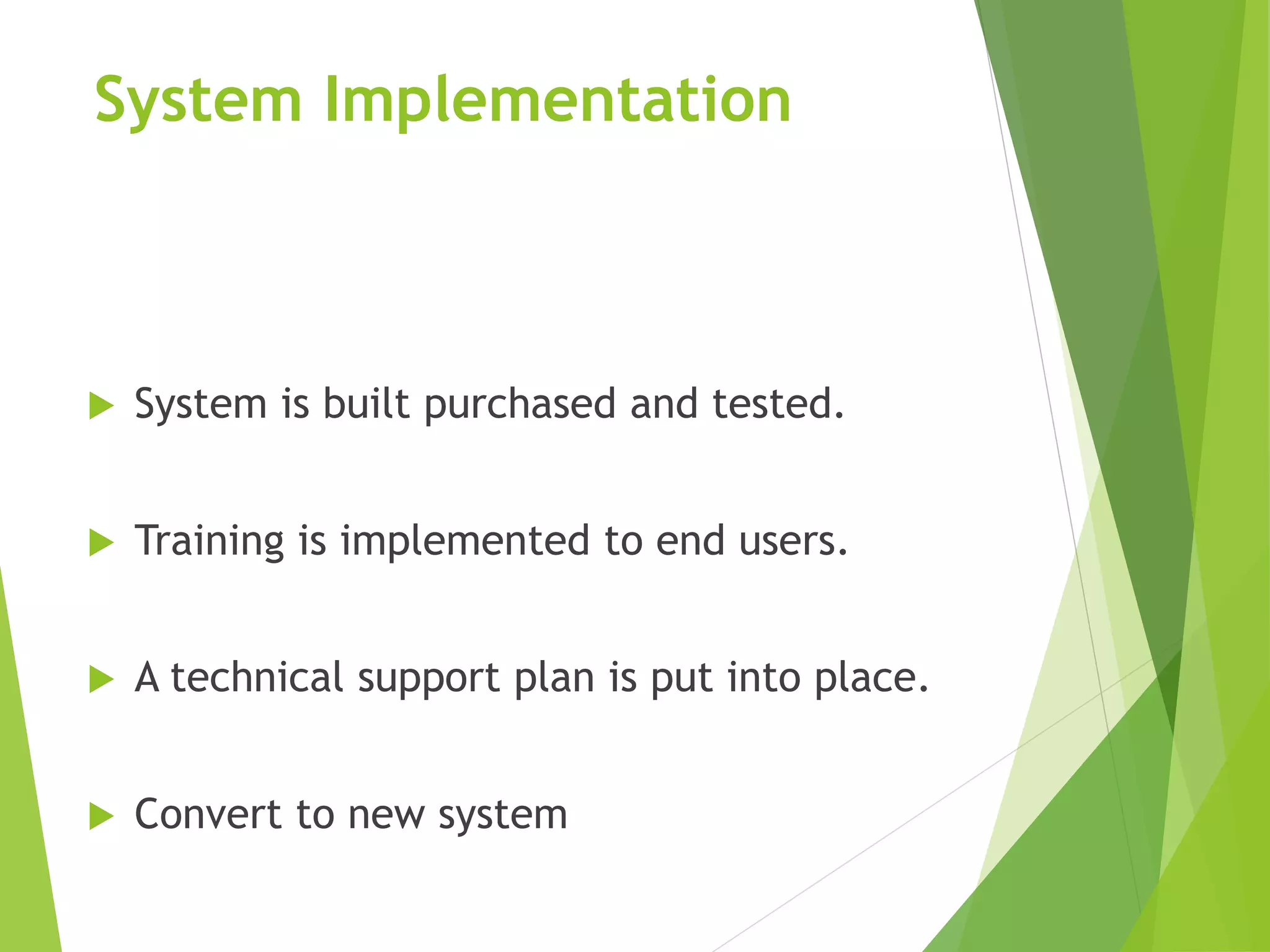 System development life cycle