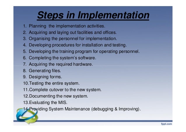 Steps In Designing Management Information System Steps In Designing Management Information System