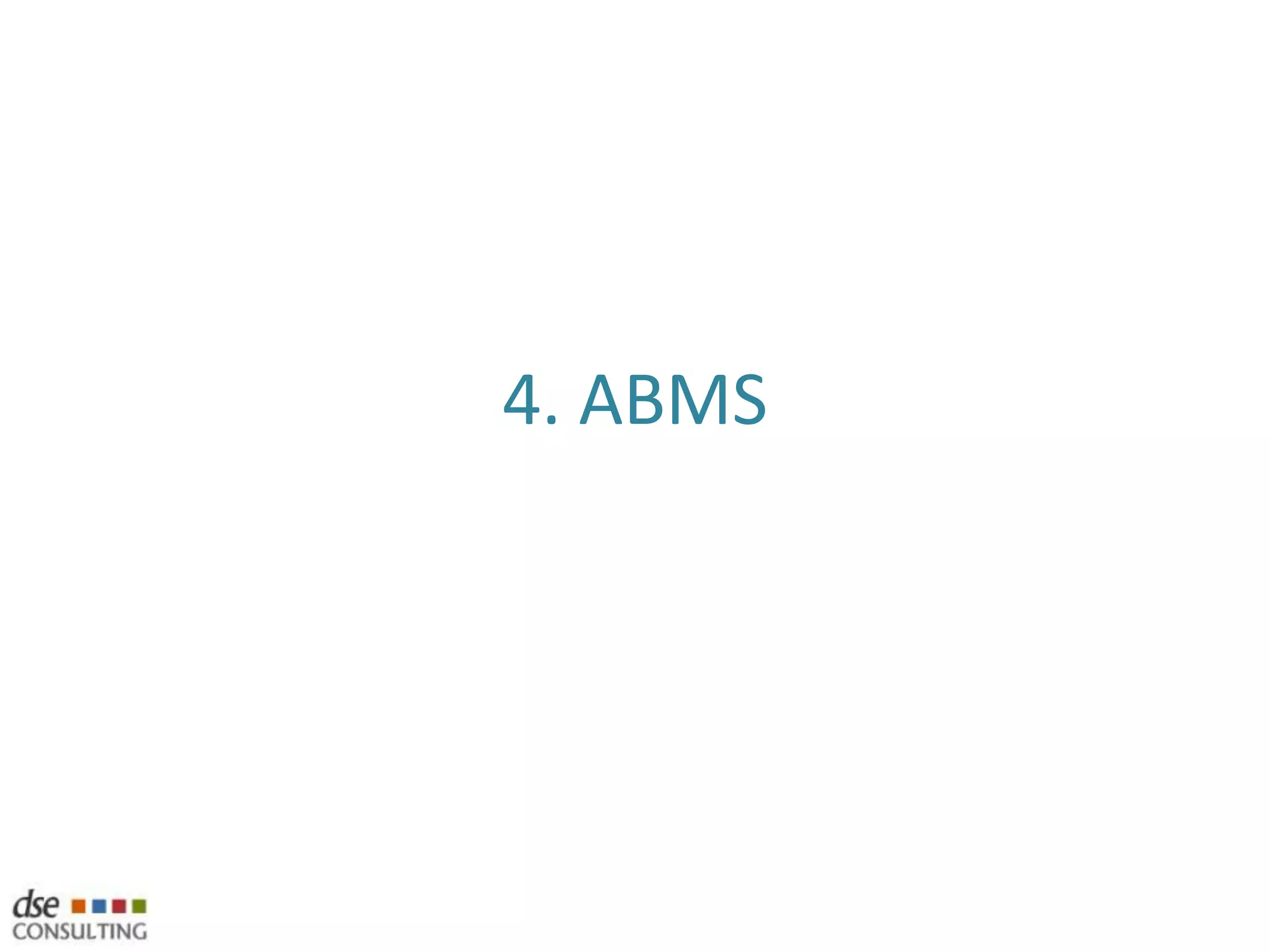 Problems with SDEffort tends to be spent creating an accurate Causal Loop Diagram, But…there’s always another cause“Sales are poor (effect)…because sales staff are not highly motivated (cause & effect)…because salaries are low (cause and effect)…because profit margins are low…because staff efficiency is poor…because”Models are only valid until something unexpected happensModellers sometimes focus on matching current behaviour structure rather than understanding the systemParameter estimates get less attentionWhy?...Its very difficult to formulate the parameter valuesData availability, particularly due to the aggregation requiredThis leads to a tendency to ‘fit’ the inputs that mimics actual behaviour