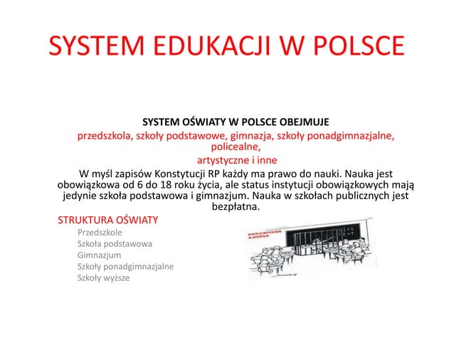 System edukacji w polsce lp | PPTX | Education