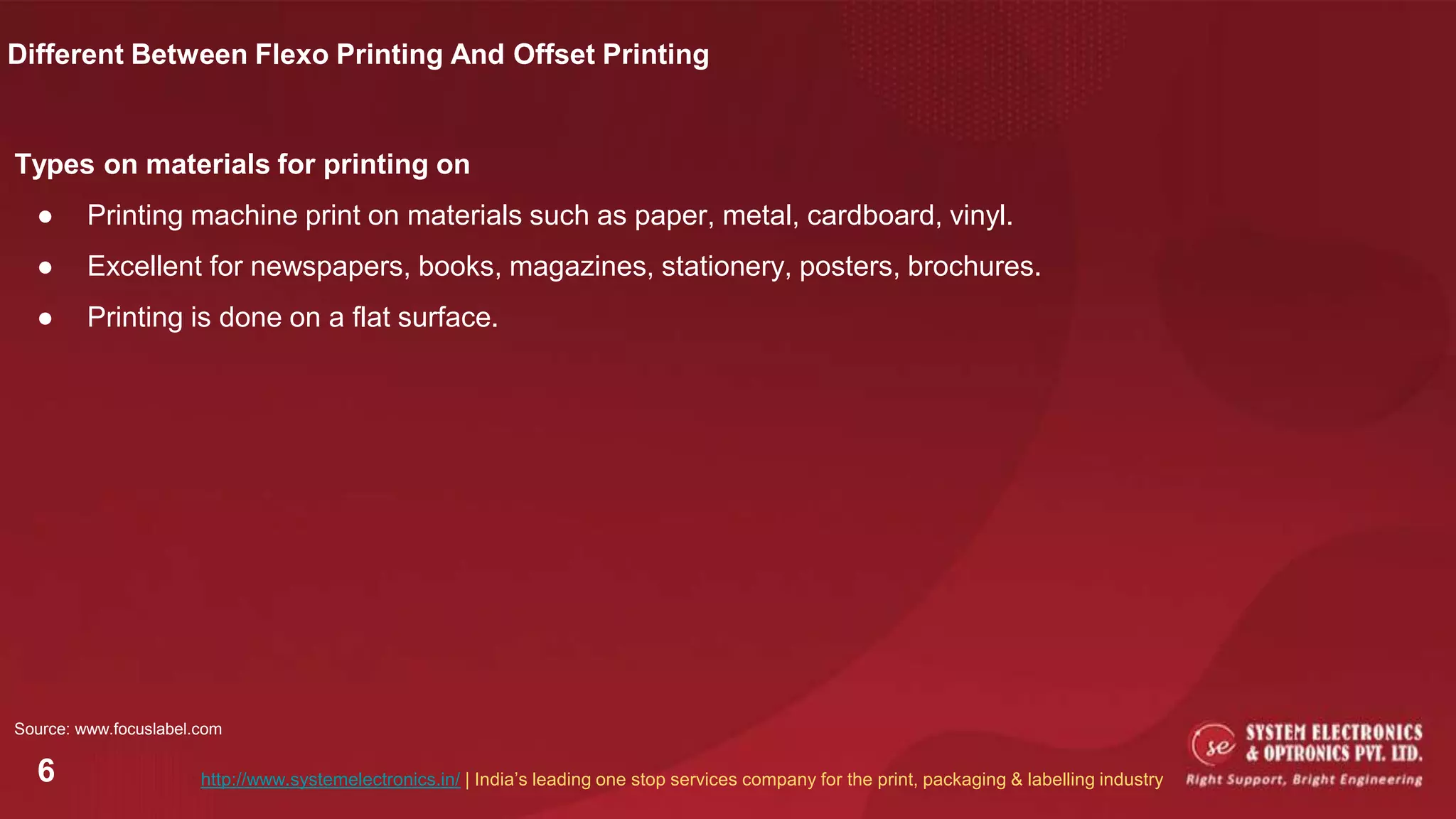 Material Offset What is The Difference Between Flexo Printing & Offset Printing? | PPTX