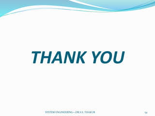 THANK YOU
54SYSTEM ENGINEERING---DR.S.S. THAKUR
 