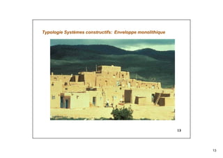 13
13
Typologie Systèmes constructifs: Enveloppe monolithique
 