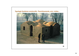 36
36
Typologie Systèmes constructifs: Franchissements, arcs, voûtes,…
 