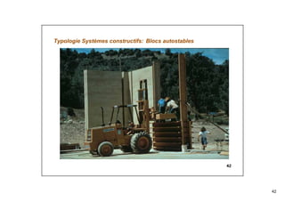 42
42
Typologie Systèmes constructifs: Blocs autostables
 