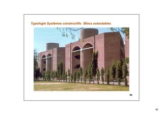 46
46
Typologie Systèmes constructifs: Blocs autostables
 