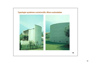 48
48
Typologie systèmes constructifs: Blocs autostables
 