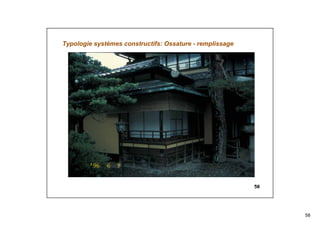 58
58
Typologie systèmes constructifs: Ossature - remplissage
 