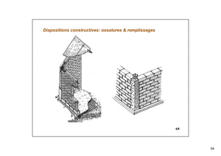 64
64
Dispositions constructives: ossatures & remplissages
 