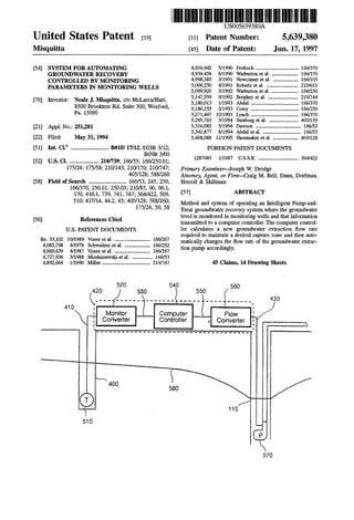 Groundwater Remediation Optimization - Neale Misquitta Patent