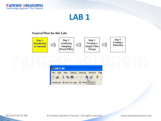 LAB 1  05/22/11   02:36 PM © Pantech Solutions Pvt Ltd. | All rights reserved www.pantechsolutions.net 