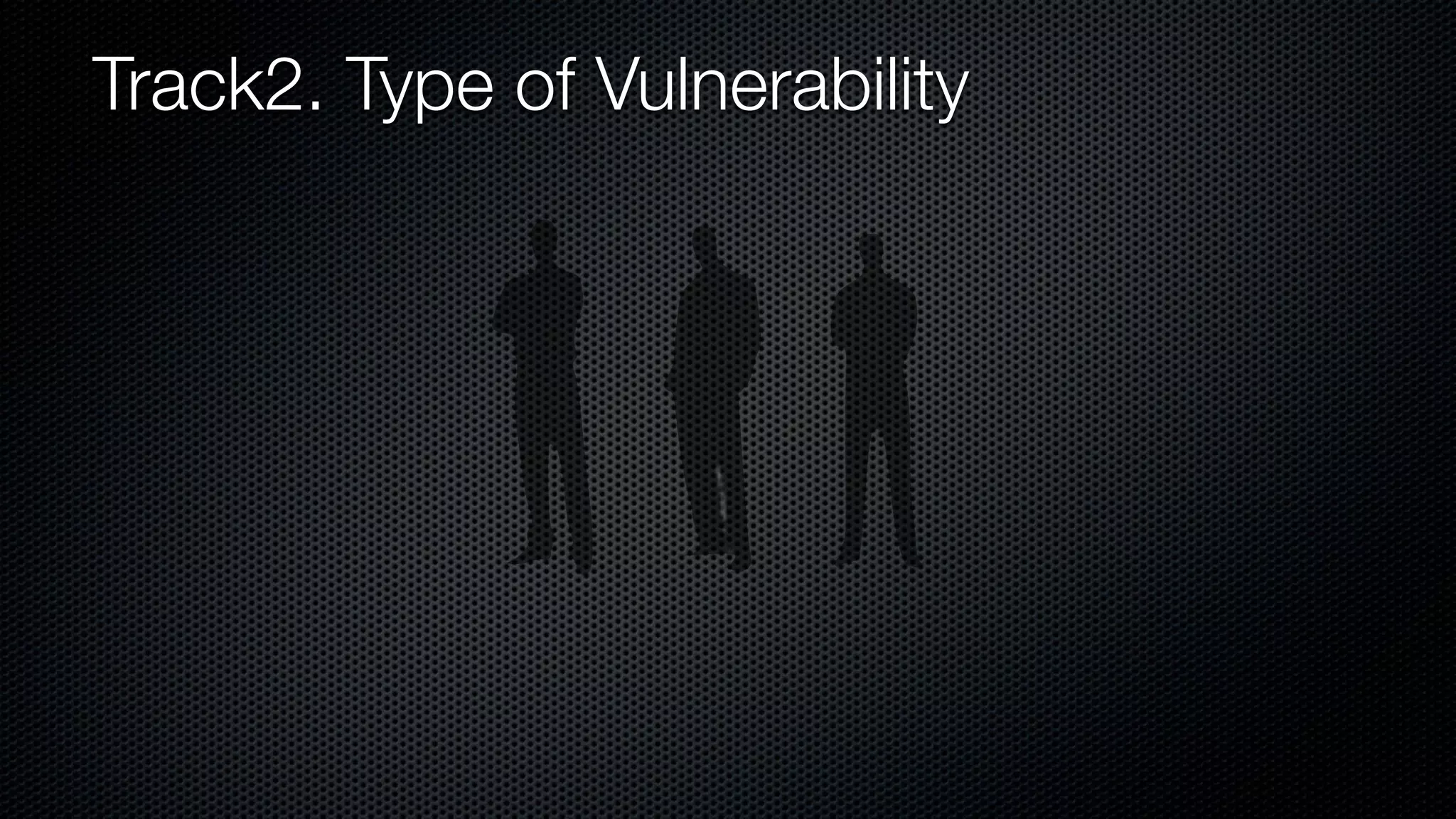 Track2. Type of Vulnerability 
