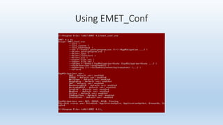 Using EMET_Conf 
 