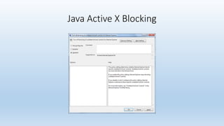 Java Active X Blocking 
 
