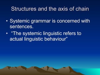 Structures and the axis of chain ,[object Object],[object Object]