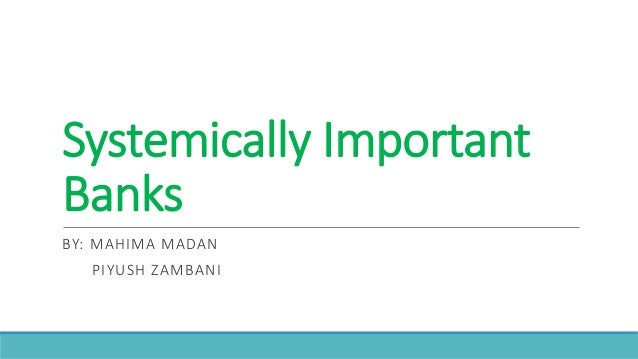 Systemically Important Banks