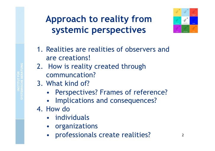 Systemic Approach and Learning Conversations