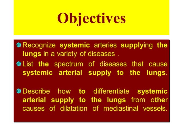 Systemic arterial supply of lungs ... | PPT