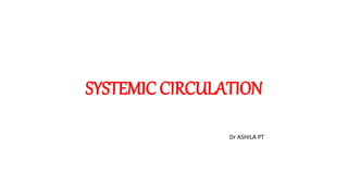 SYSTEMIC CIRCULATION
Dr ASHILA PT
 