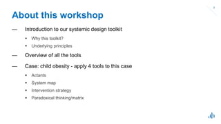 Towards a Systemic Design Toolkit: A Practical Workshop - #RSD5 Workshop, Toronto, Oktober 2016