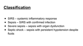 Sepsis Classification systemic infl response ppt for students .pptx