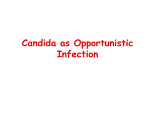 Candida as Opportunistic
Infection
 