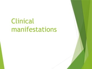 Clinical
manifestations
 