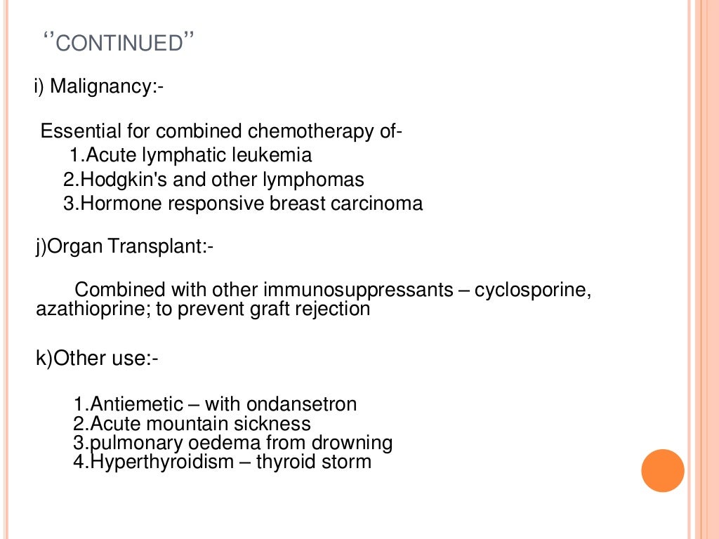 Systemic steroid therapy
